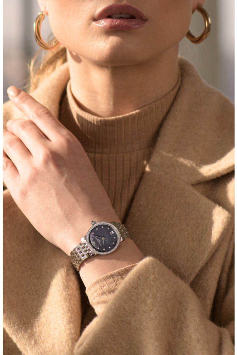 Slimline Bracelet Watch, 30mm, Alternate, color, SILVER-TONE
