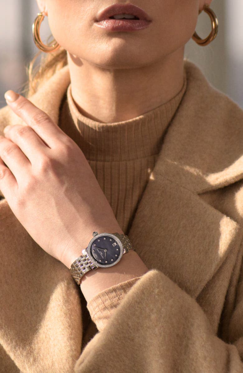 FREDERIQUE CONSTANT Slimline Bracelet Watch, 30mm, Alternate, color, Silver-Tone