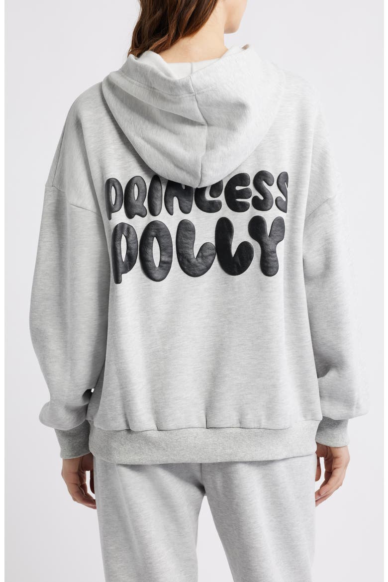 Puffy Logo Hoodie, Alternate, color, GREY