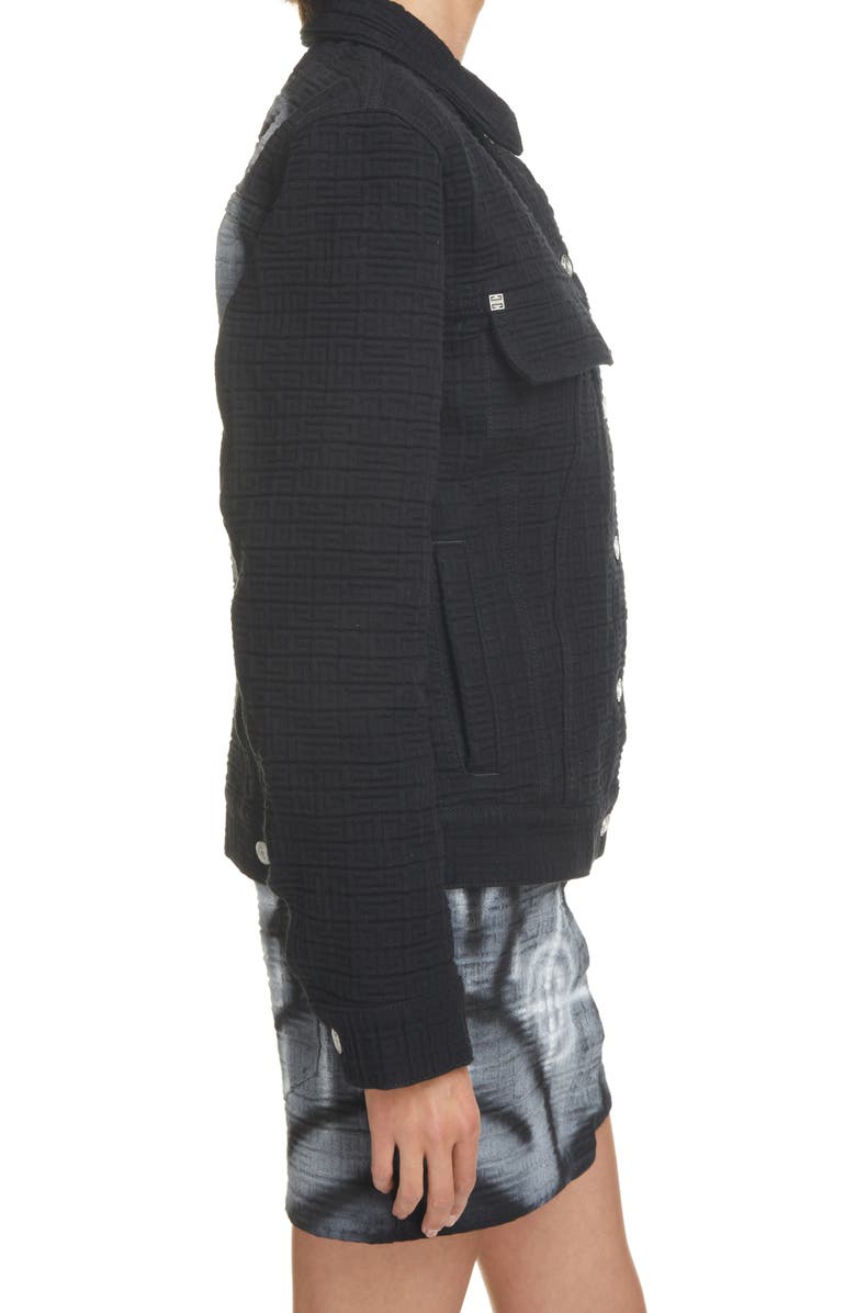 Givenchy x Chito Finesse Dog Print 4G Logo Jacquard Denim Jacket, Alternate, color,