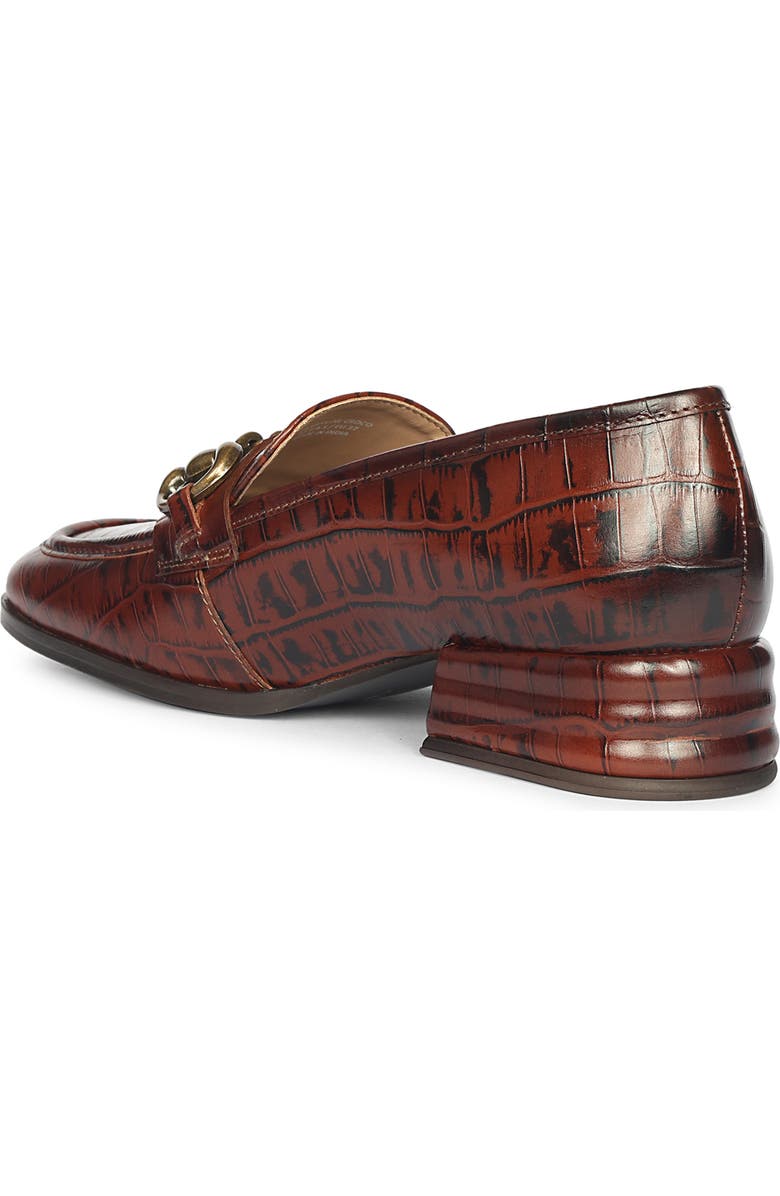 SAINT G Jacqueline Croc Embossed Loafer, Alternate, color, Chocolate