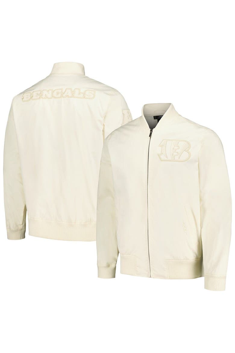 Men's Pro Standard Cream Cincinnati Bengals Neutral Full-Zip Jacket, Main, color, Cream