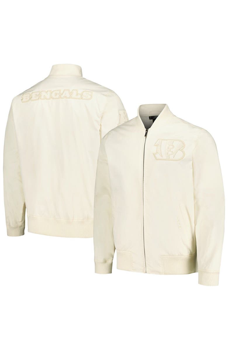 PRO STANDARD Men's Pro Standard Cream Cincinnati Bengals Neutral Full-Zip Jacket, Main, color, Cream