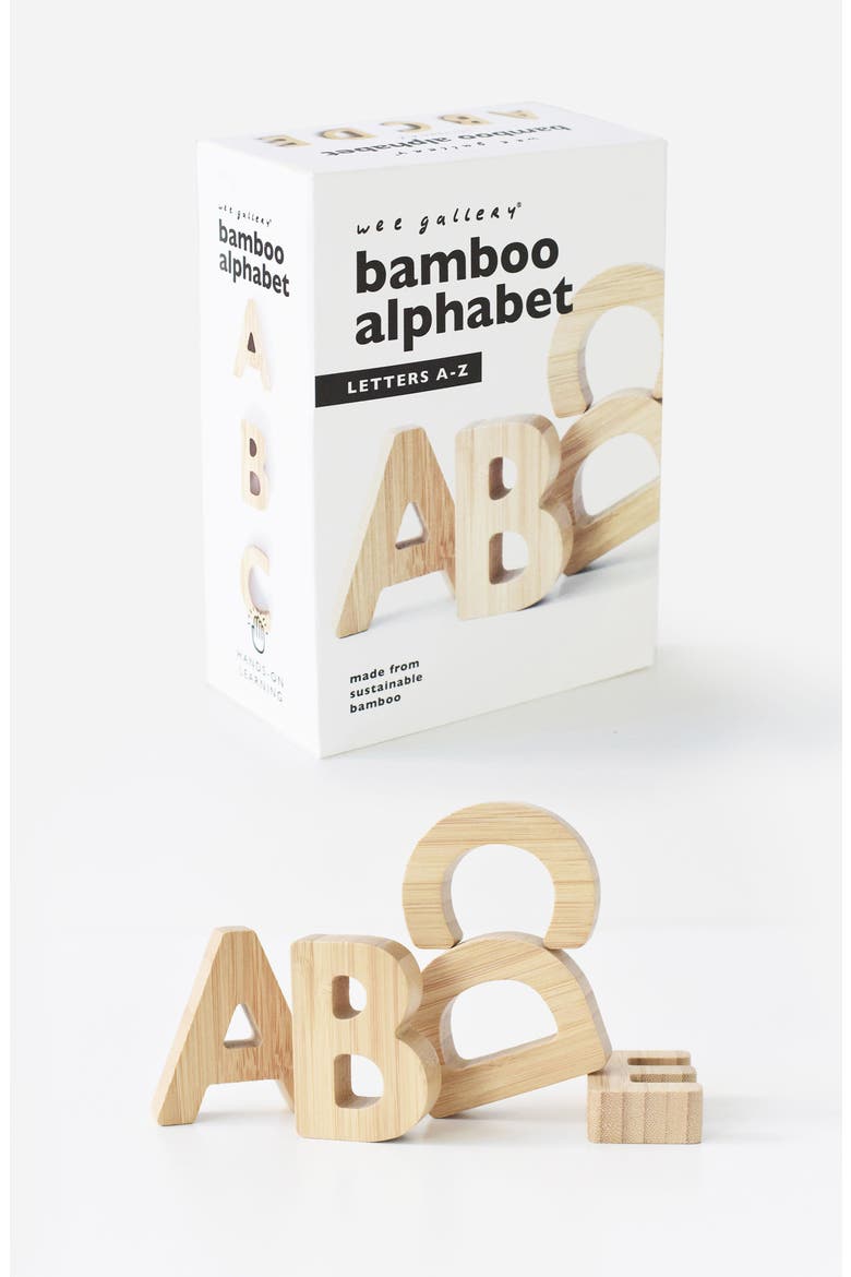 Wooden Alphabet Letters, Main, color, Natural Bamboo