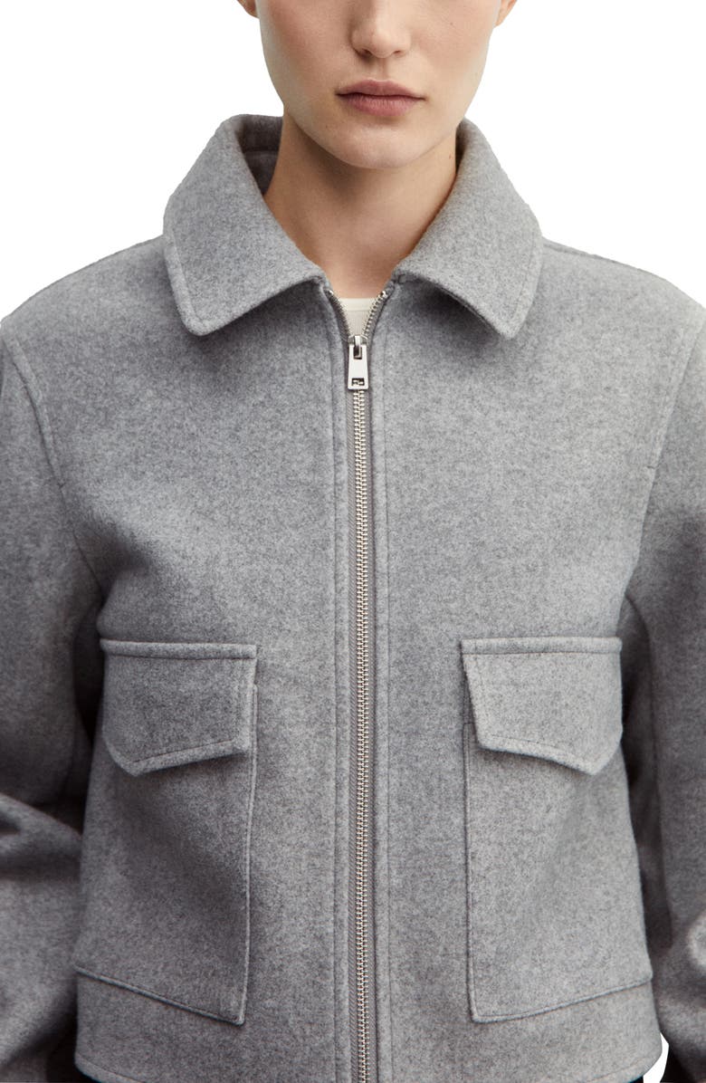MANGO Structured Zip Jacket, Main, color, 