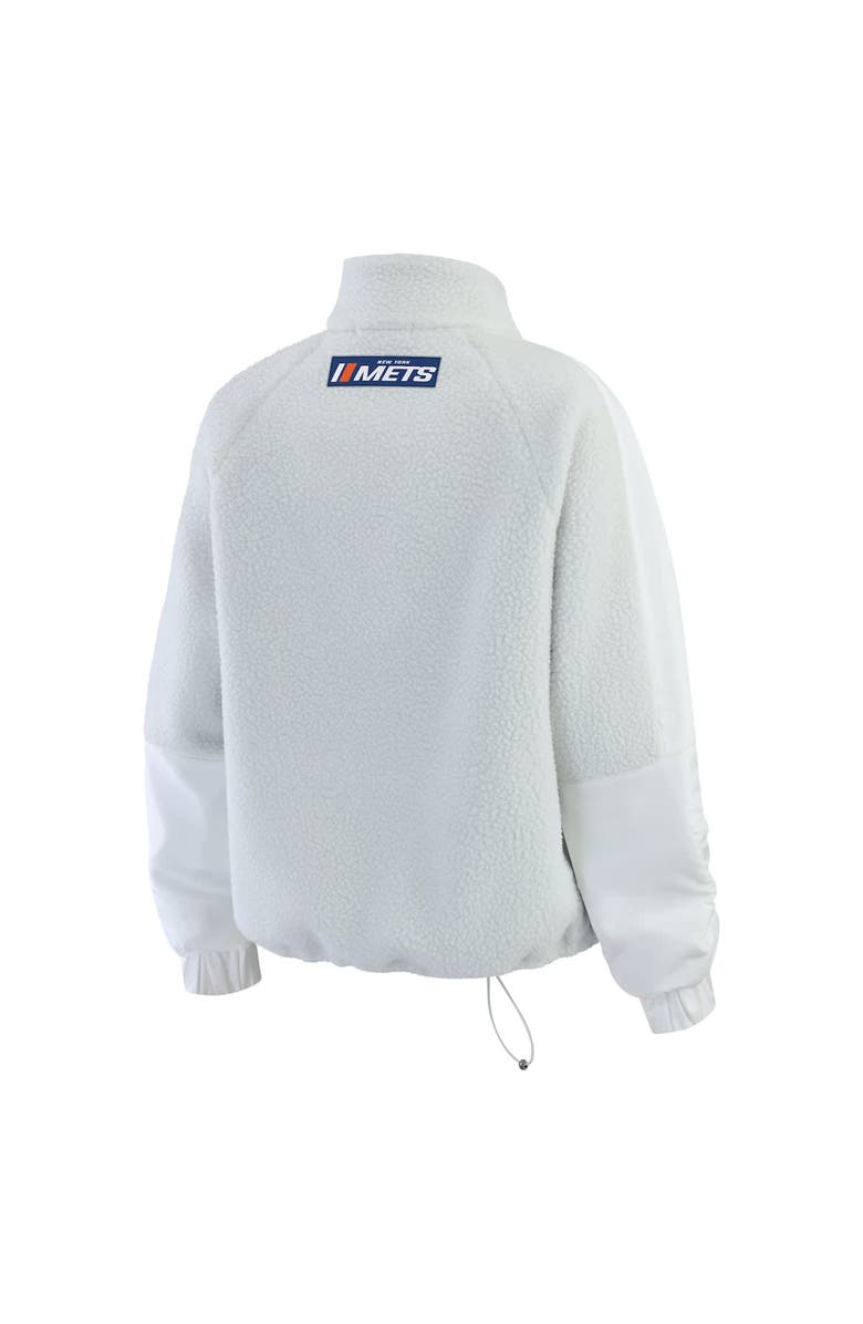 WEAR by Erin Andrews Women
s WEAR by Erin Andrews Gray New York Mets Polar Fleece Quarter-Zip Jacket, Alternate, color, Gray