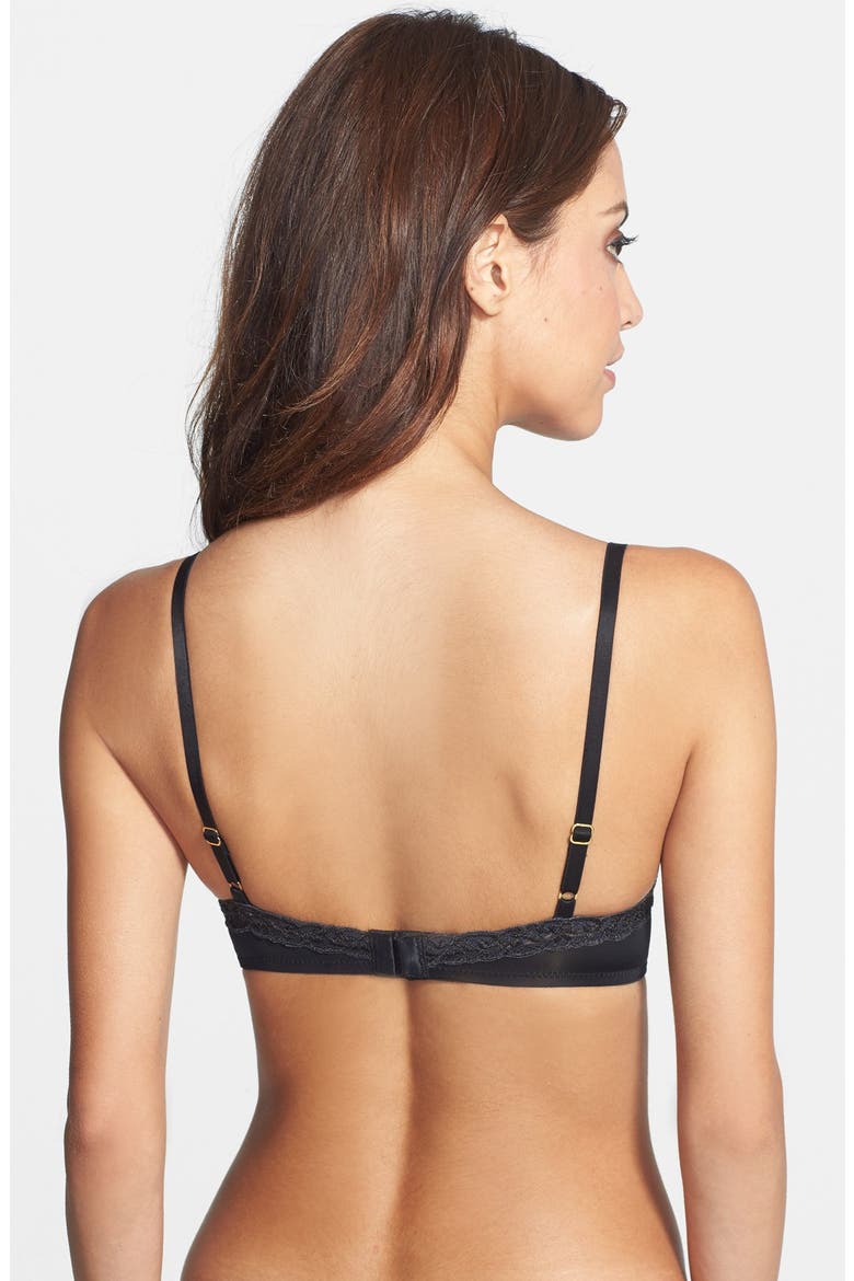 'Pure Luxe' Push-Up Bra, Alternate, color, BLACK