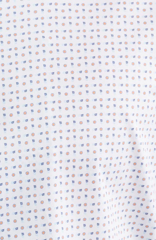 Zanella Dots Knit Cotton Blend Dress Shirt In Tan