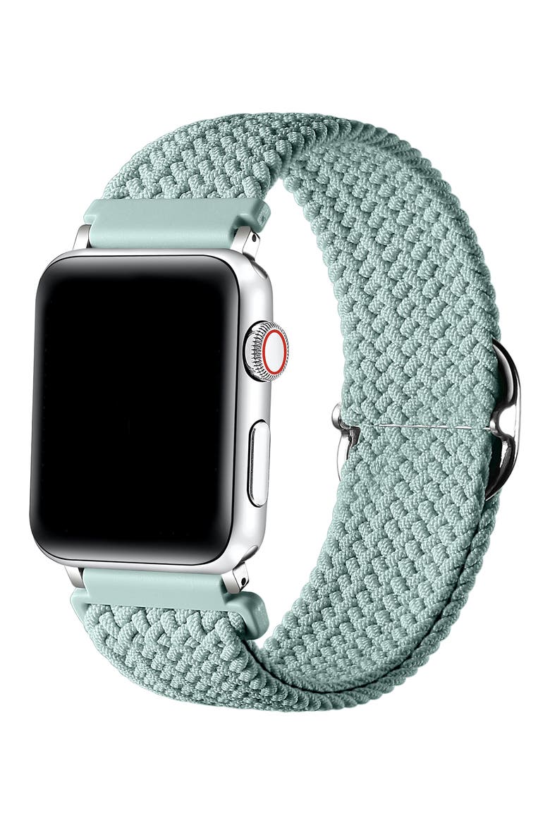 Universal Braided Nylon Apple Watchband, Alternate, color, SAGE GREEN
