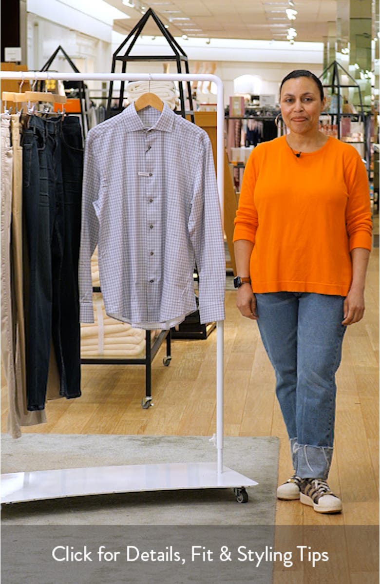 Devon OoohCotton<sup>®</sup> Gingham Check Button-Up Shirt, sales video thumbnail
