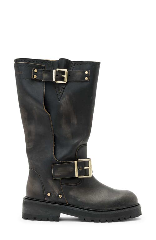 Allsaints Tay Biker Boot In Brown