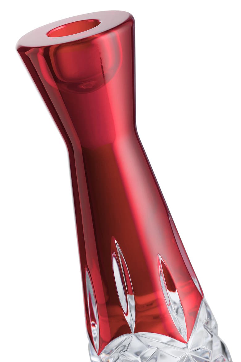 Lismore Red Set of 2 Crystal Candleholders, Alternate, color, RED