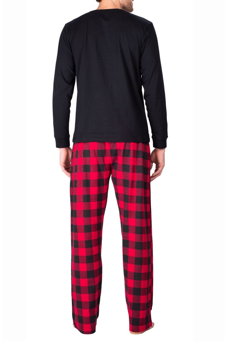 Flannel Pajamas, Alternate, color, BLACK AND RED