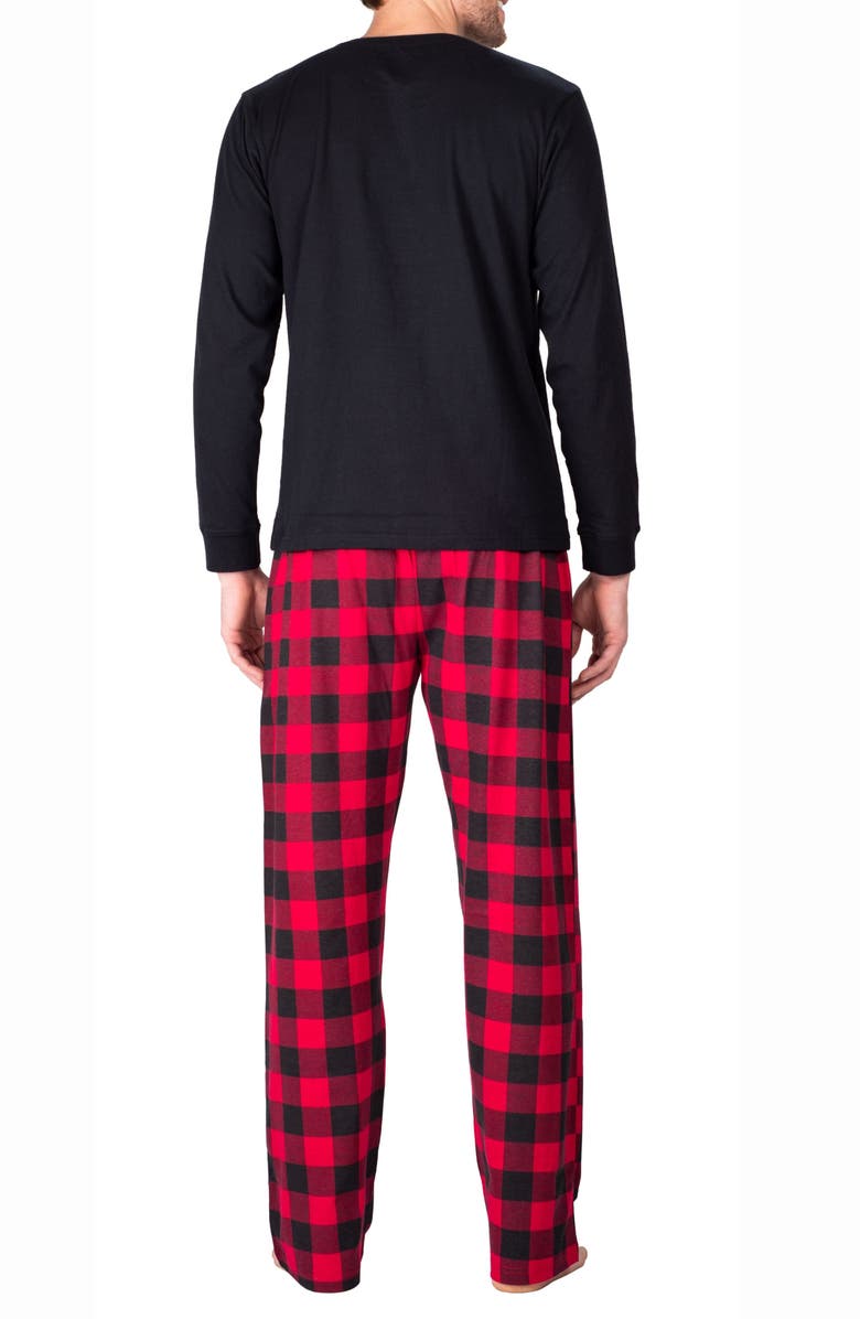 SLEEPHERO Flannel Pajamas, Alternate, color, Black And Red