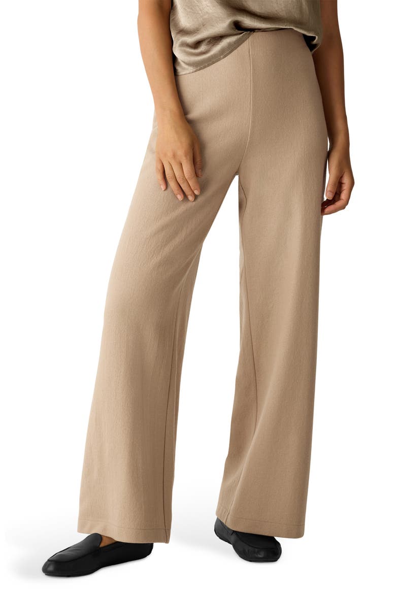 Wool Wide Leg Pants, Main, color, BISCUIT