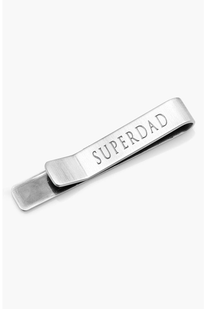 'Superdad' Tie Bar, Main, color, SILVER