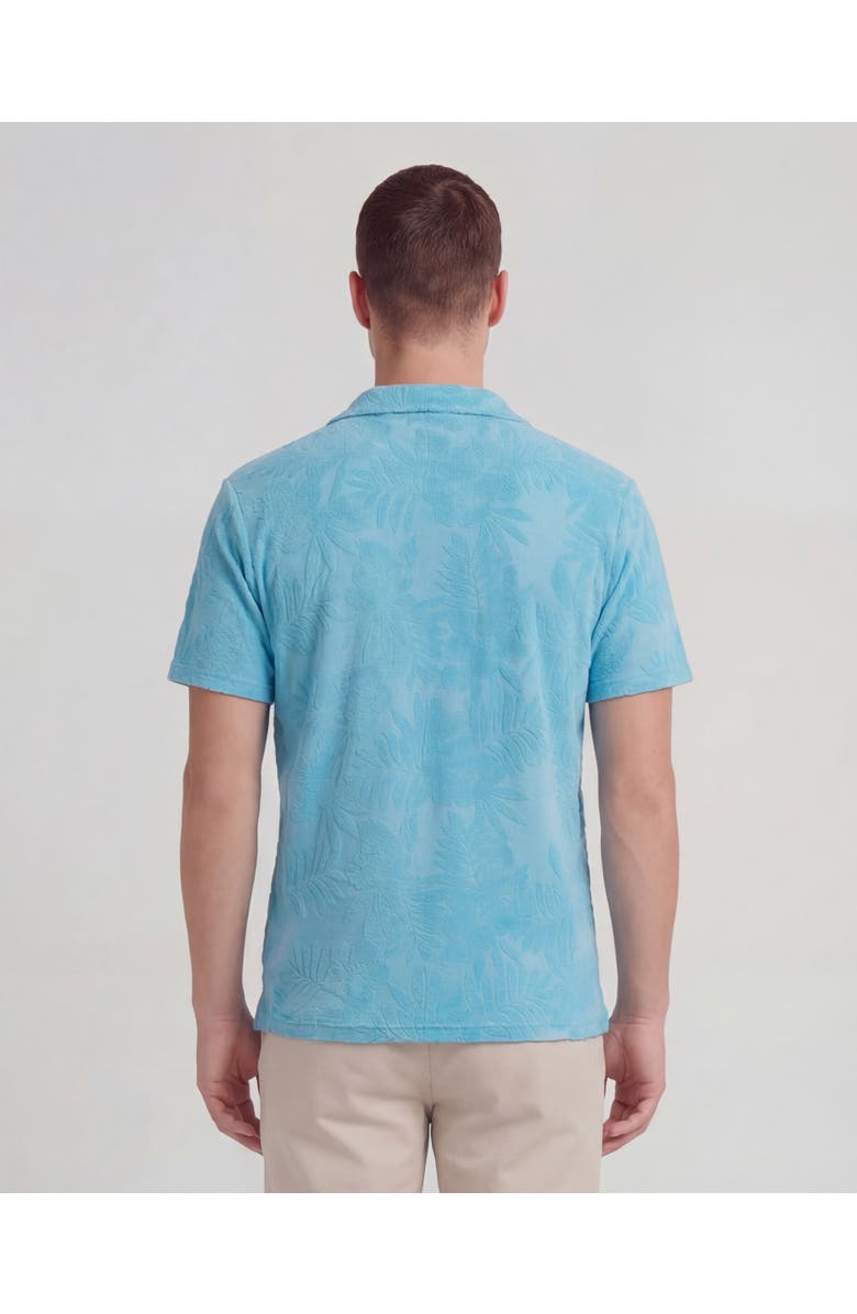Lords of Harlech Farm Floral Towel Polo Shirt, Alternate, color, Teal