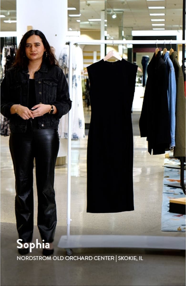 Darrius Ruched Sleeveless Sheath Dress, sales video thumbnail