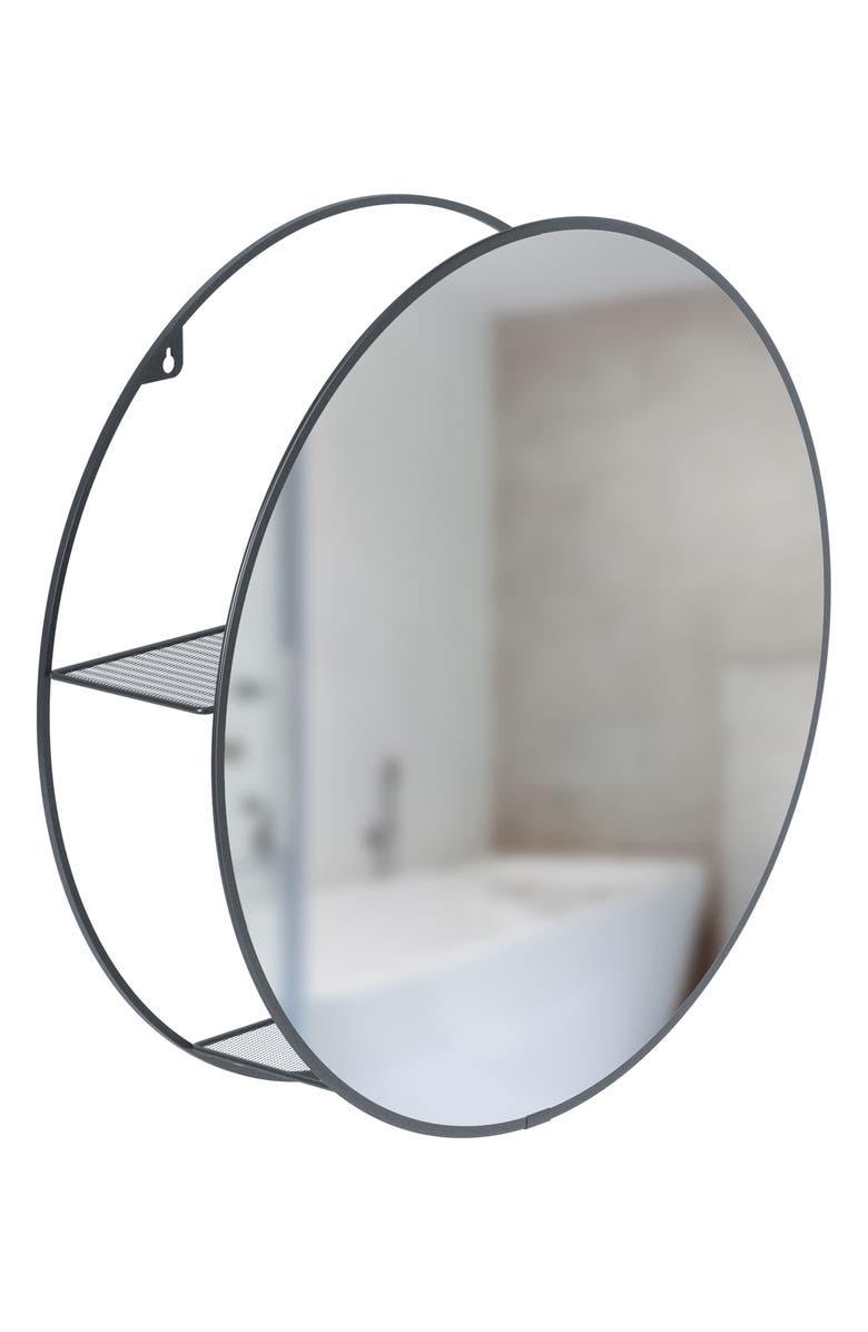 Umbra Cirko Round Mirror & Shelf, Alternate, color, 