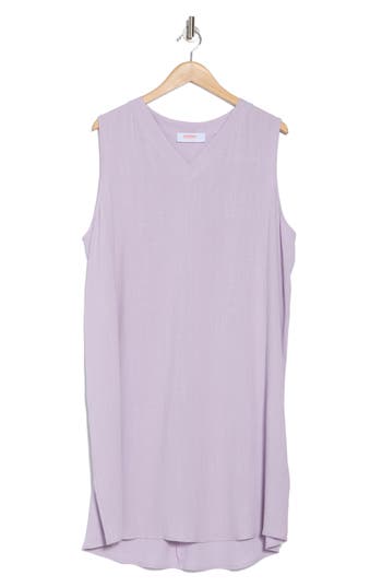 Renee C V-neck Sleeveless Shift Dress In Lavender