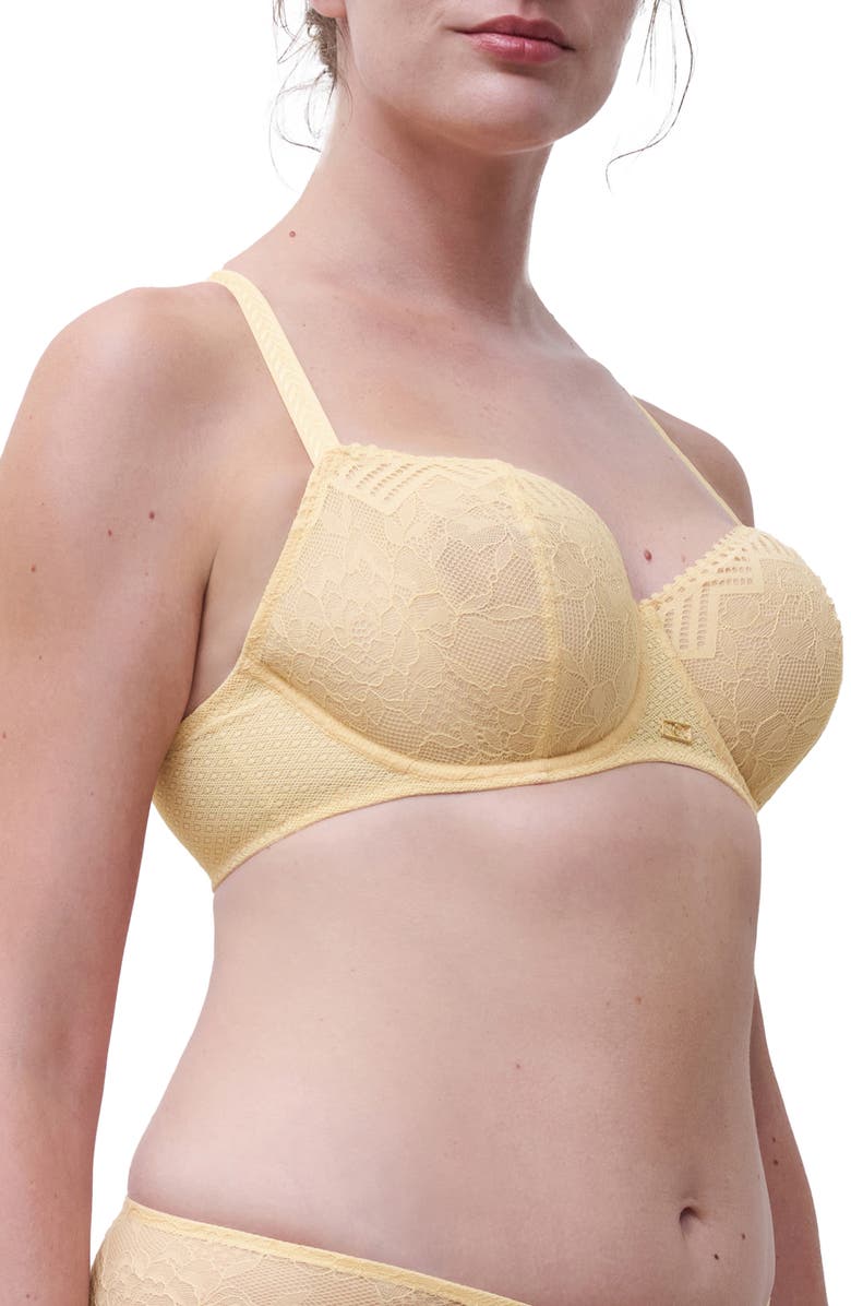 Chantelle Lingerie Origins Underwire Unlined Demi Bra, Alternate, color, Sunflower Yellow