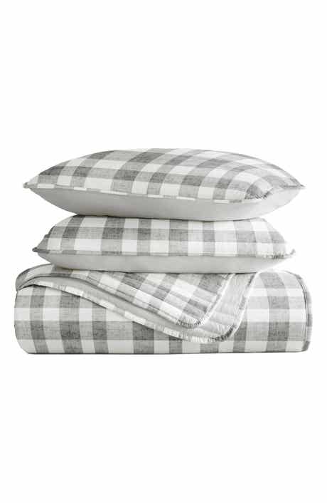 HOMESPUN Pattern Reversible Quilt & Sham Set