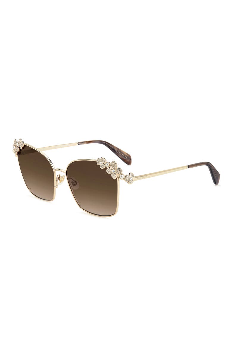 kileen 59mm embellished gradient square sunglasses, Alternate, color, GOLD STRIPED BROWN