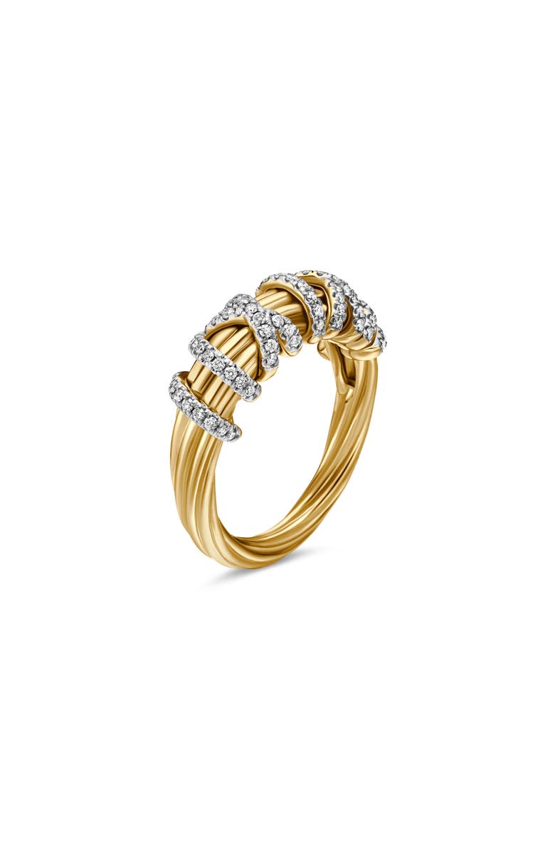 David Yurman Helena Small 18K Yellow Gold Ring with Diamonds, Alternate, color, 
