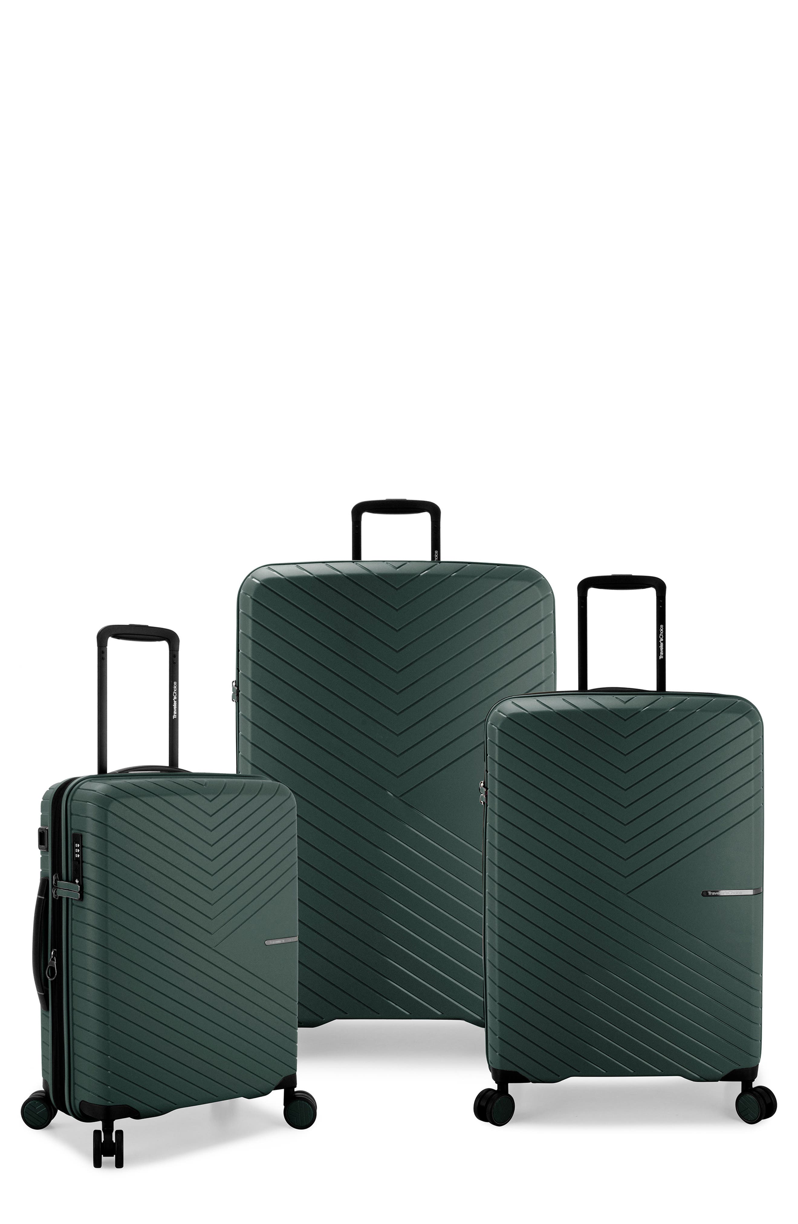 TRAVELERS CHOICE Vale Hardside Spinner Suitcase Set, Main, color, 