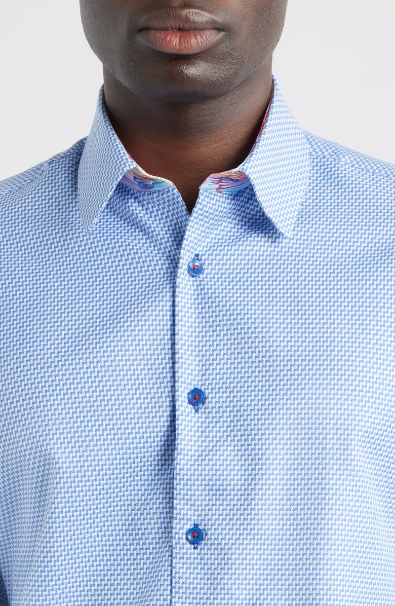 Siragusa Sinai Collection Luxe Cotton Dress Shirt, Alternate, color, Blue