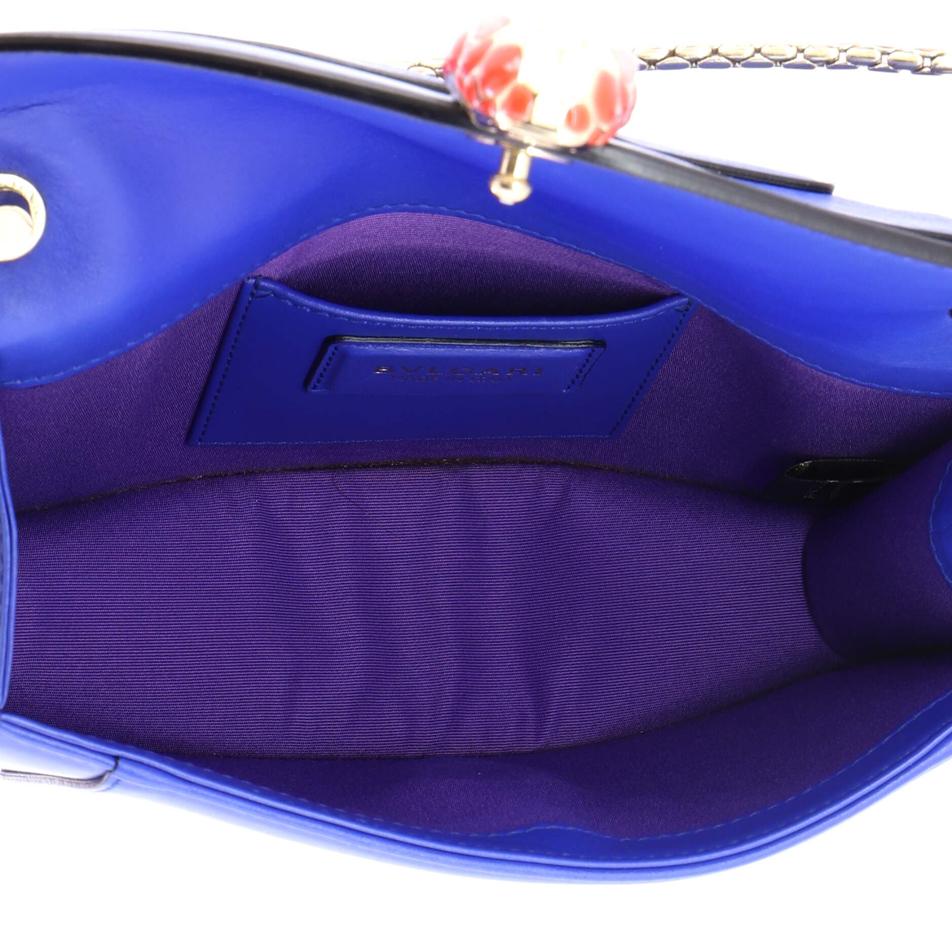 Serpenti Forever Shoulder Bag Leather Small, Alternate, color, Blue