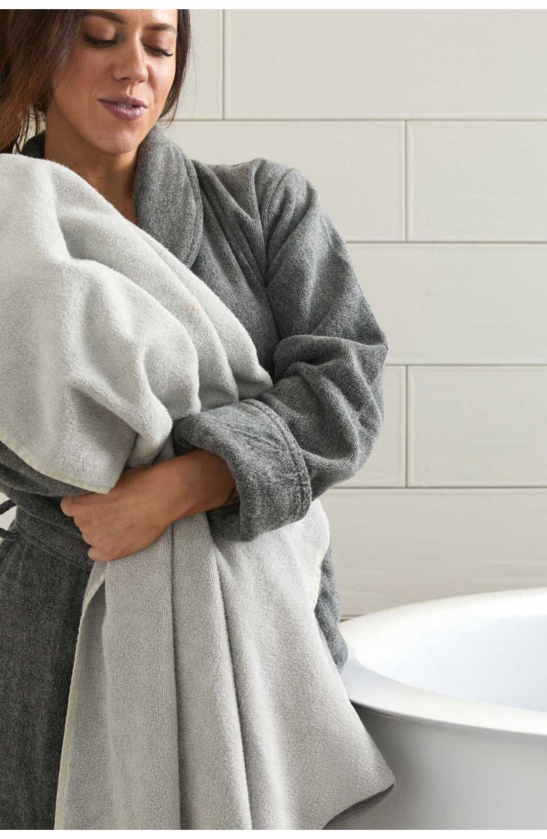 BedVoyage Viscose Odor & Mildew Resistant Spa Towel Collection, Bath Towel 1pc, Alternate, color, Stone