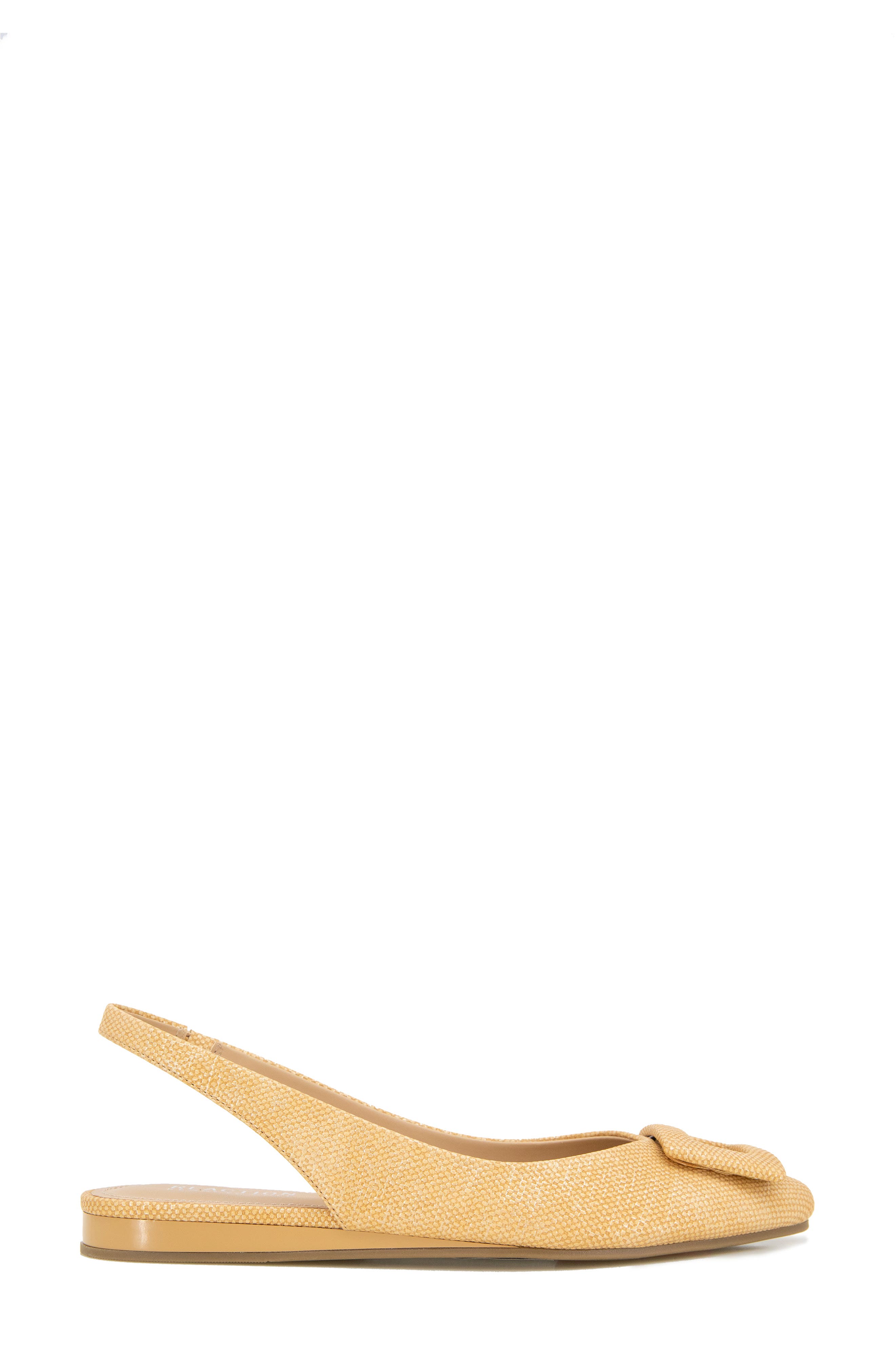 Kenneth Cole Reaction Linton Buckle Slingback Flat, Alternate, color, Natural Weave