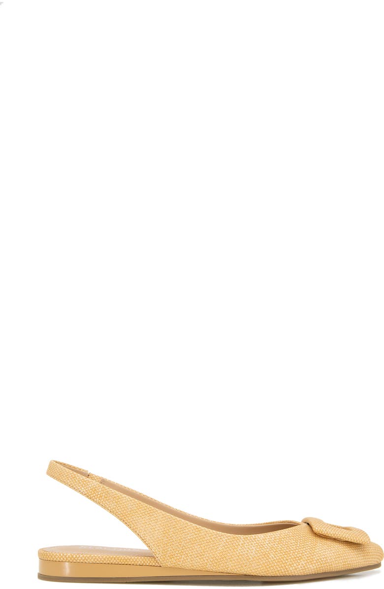 Kenneth Cole Reaction Linton Buckle Slingback Flat, Alternate, color, Natural Weave
