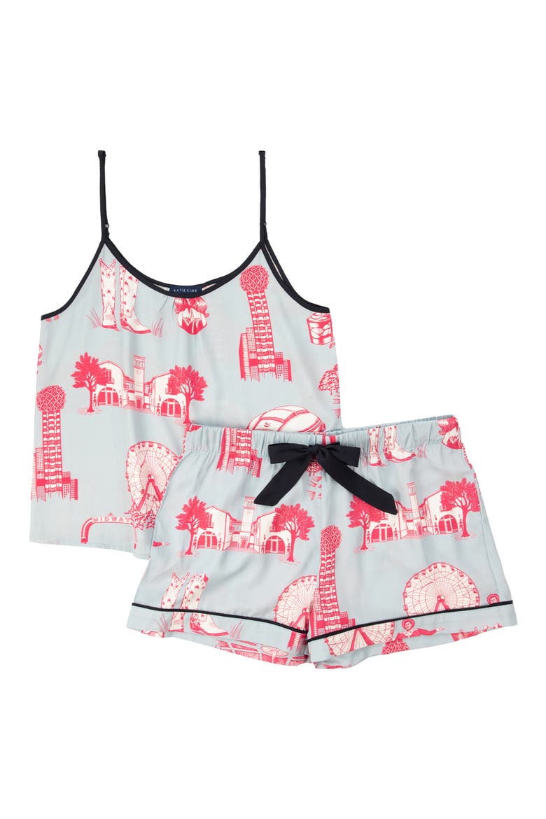 Dallas Toile Cami Short Pajamas, Alternate, color, BLUE