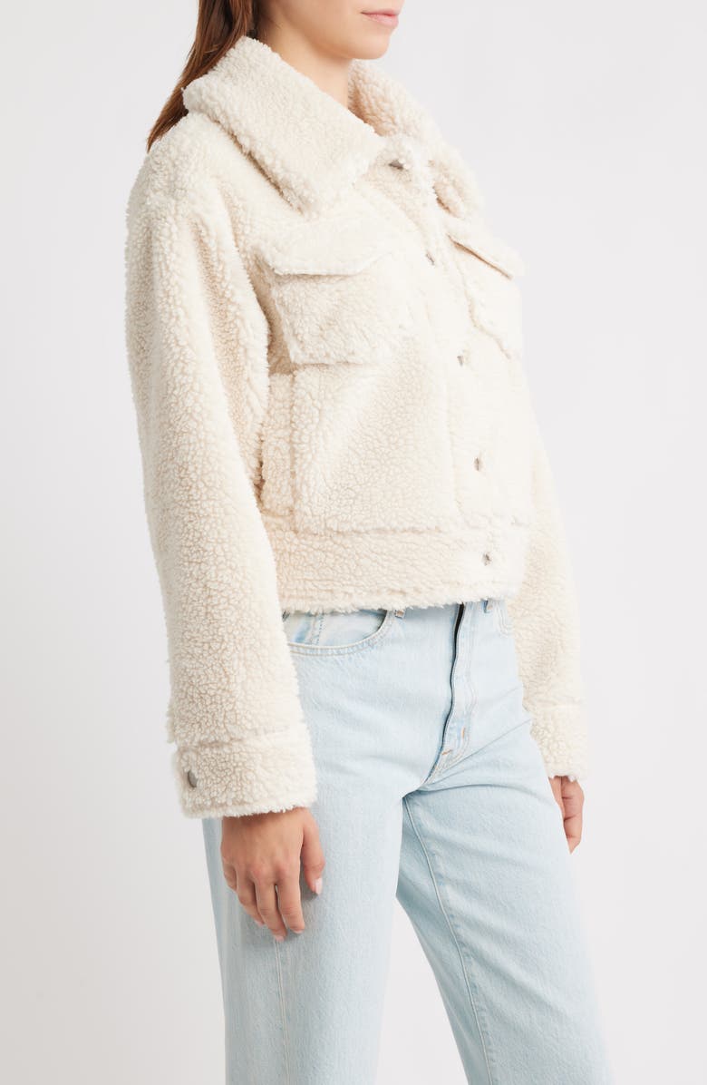 UGG<sup>®</sup> Frankie Faux Shearling Trucker Jacket, Alternate, color, Natural Ii