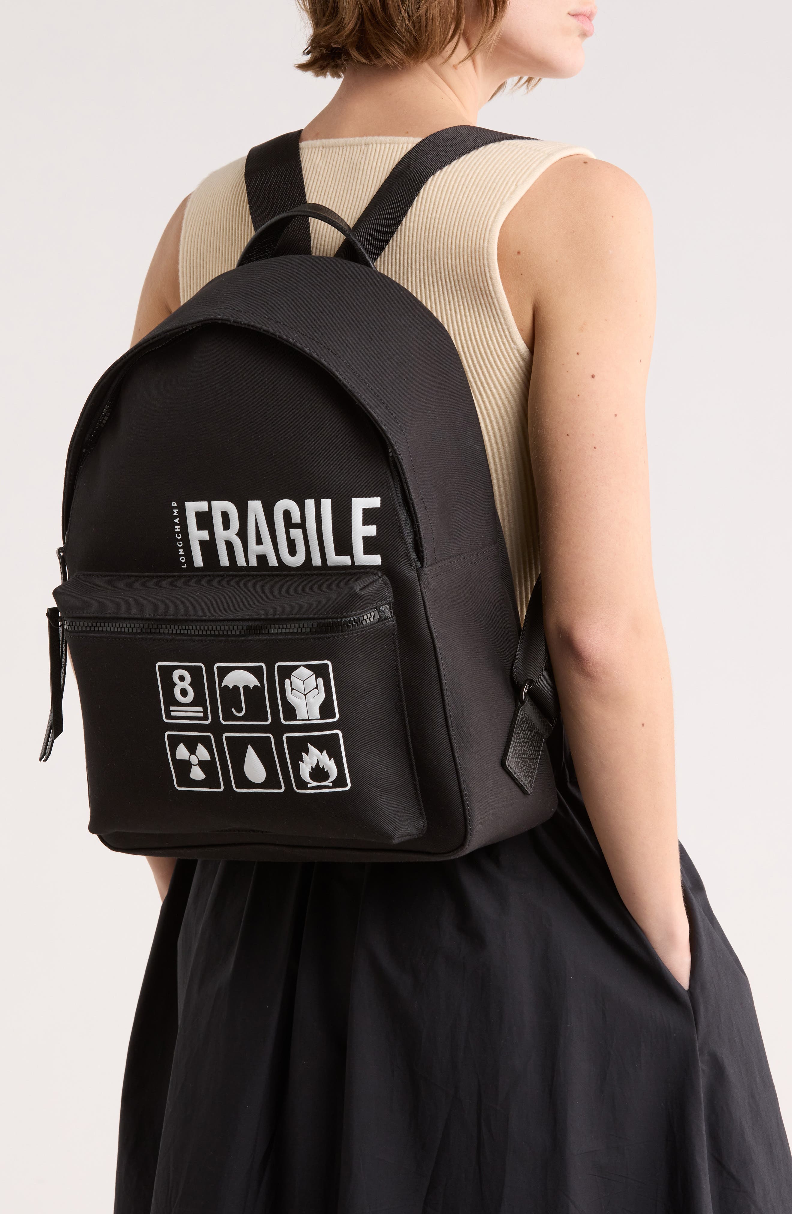 Longchamp Demenage Le Pliage Backpack, Alternate, color, Black