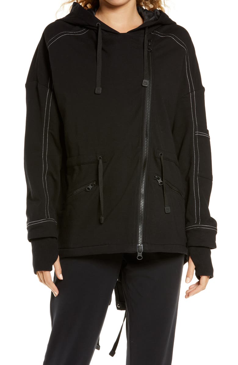 Blanc Noir Yolo Stitch Hooded Parka, Alternate, color, 