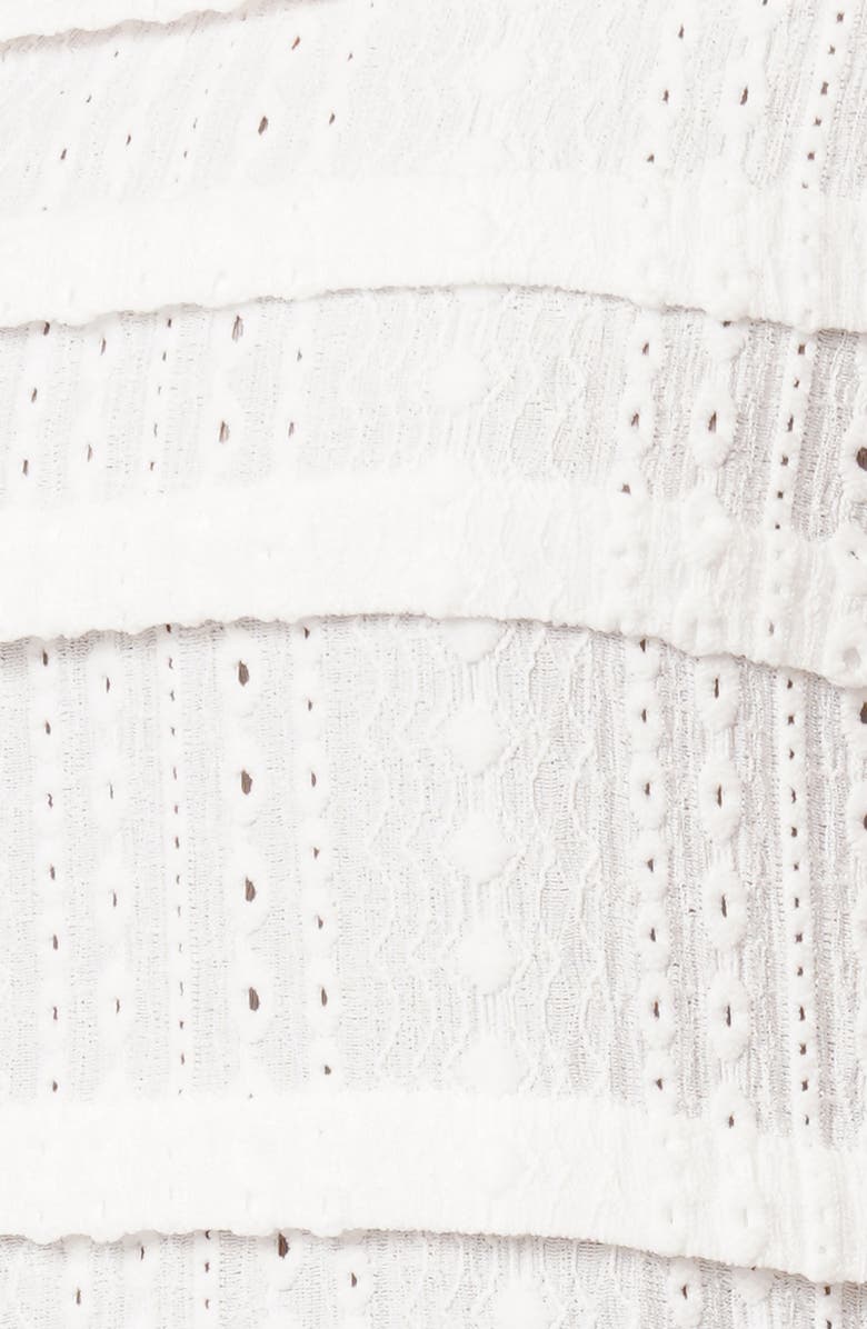 SUNNY LEIGH Eyelet Ruffle Top, Alternate, color, White