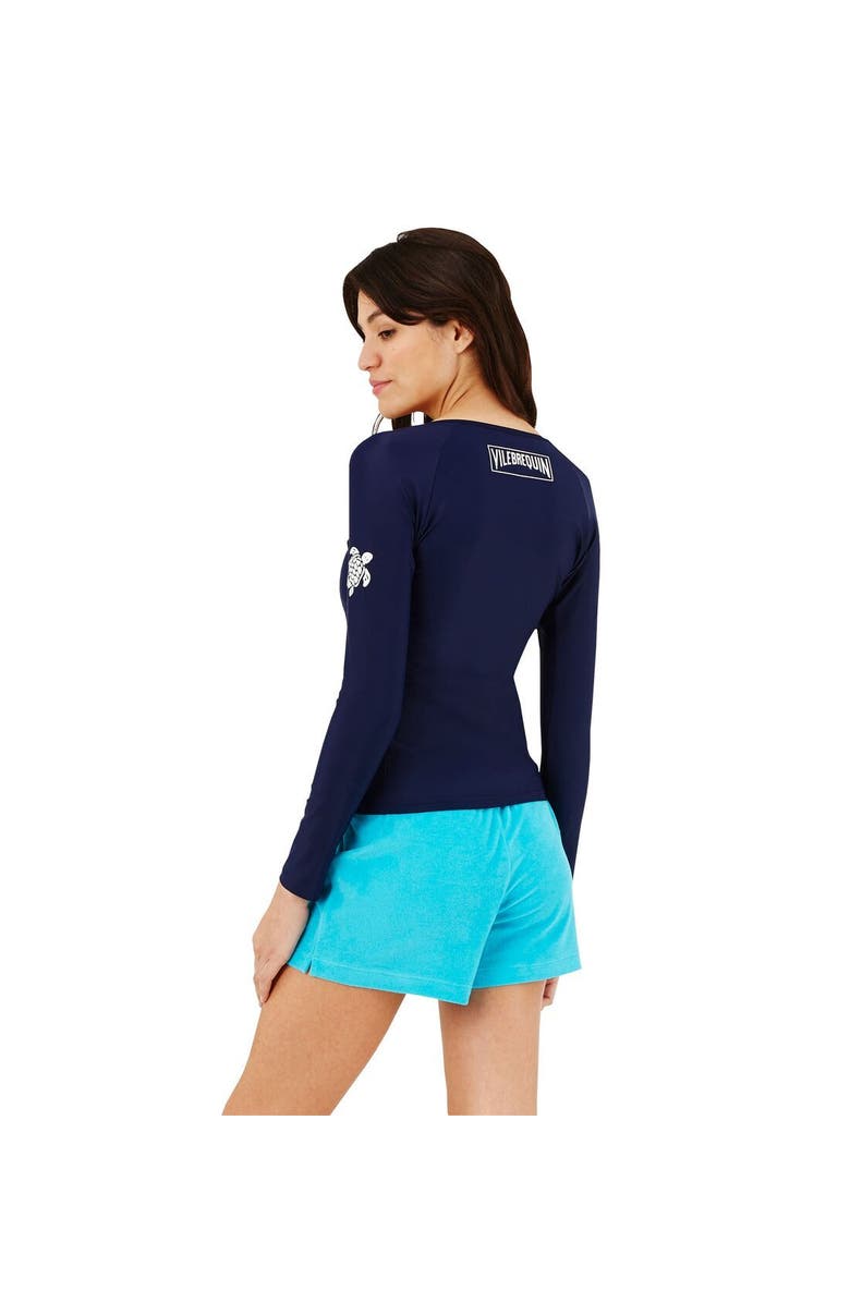 Vilebrequin Women's Solid Zipper Rashguard, Alternate, color, Bleu Marine