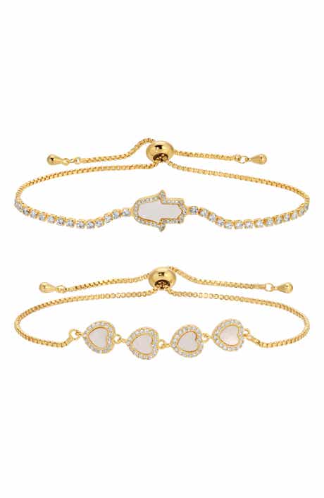 EYE CANDY LOS ANGELES Palma Set of 2 Cubic Zirconia Slider Bracelets