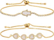 EYE CANDY LOS ANGELES Palma Set of 2 Cubic Zirconia Slider Bracelets