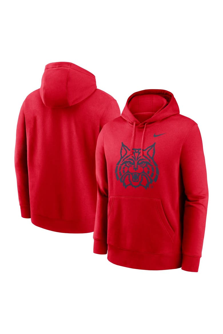 Men's Nike Red Arizona Wildcats Primetime Alternate Logo Club Fleece Pullover Hoodie, Alternate, color, Red