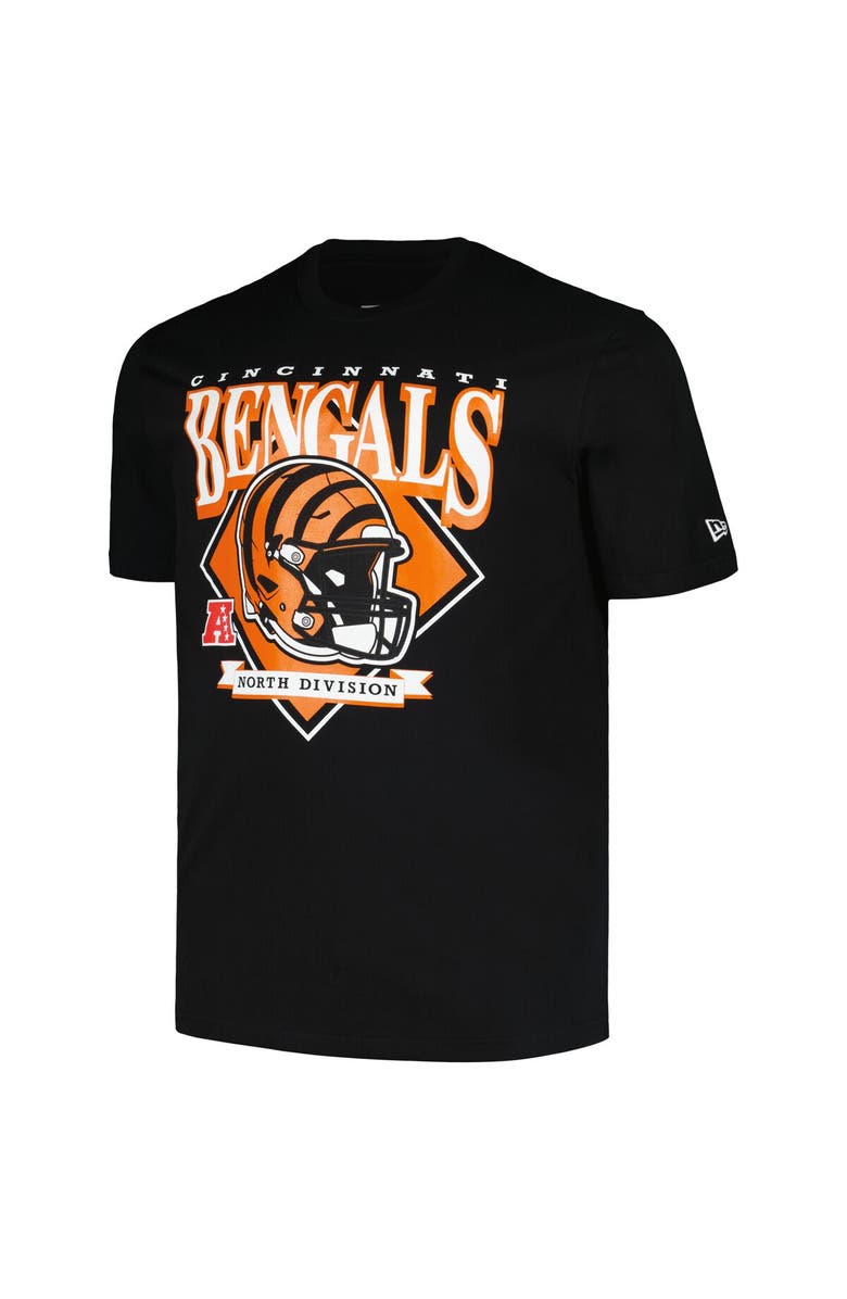 New Era Men's New Era Black Cincinnati Bengals Big & Tall Helmet T-Shirt, Alternate, color,