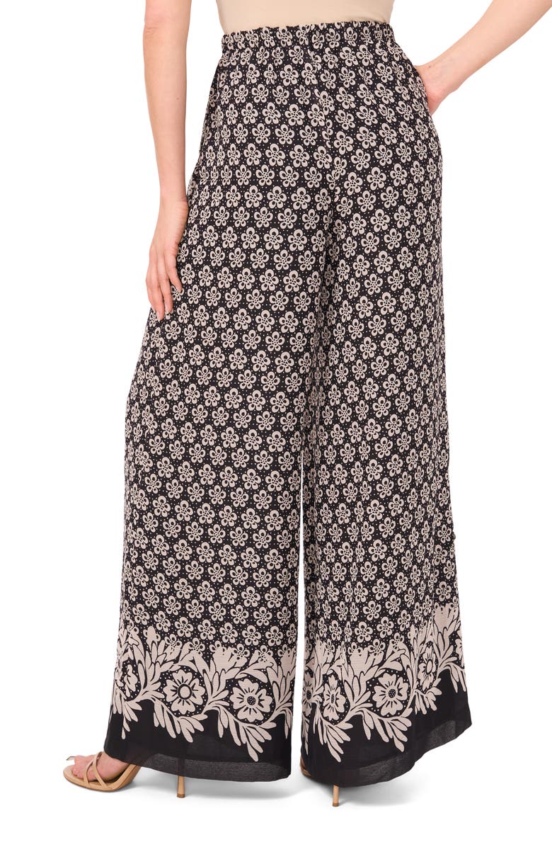 CeCe Print Wide Leg Drawstring Pants, Alternate, color, 