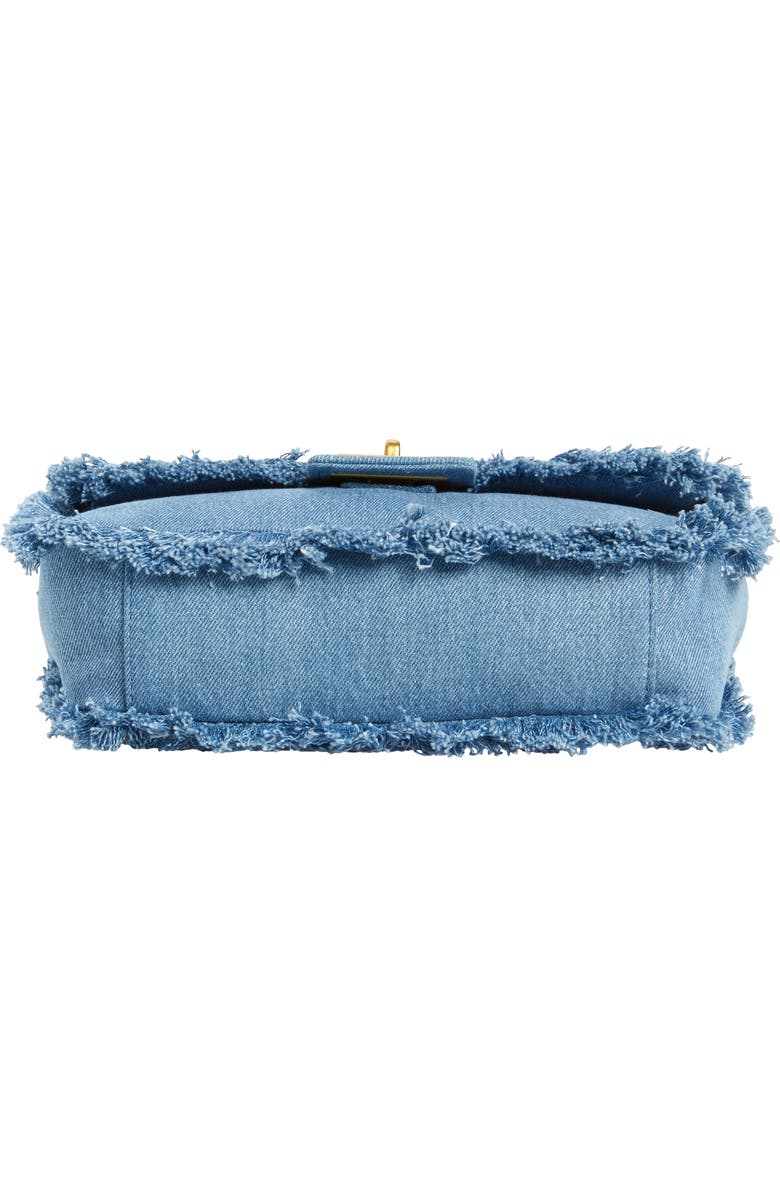 KARL LAGERFELD PARIS Medium Agyness Quilted Denim Convertible Shoulder Bag, Alternate, color,