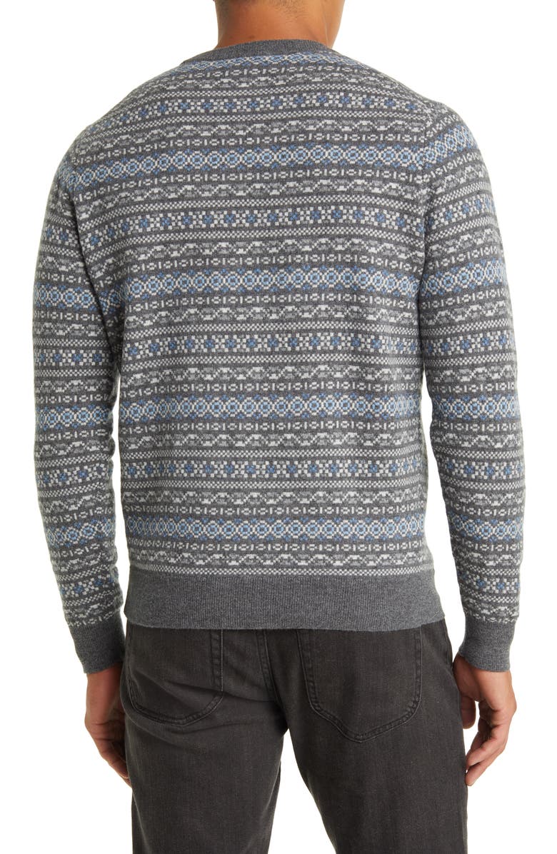 Peter Millar Conway Fair Isle Wool & Cashmere Crewneck Sweater, Alternate, color, 