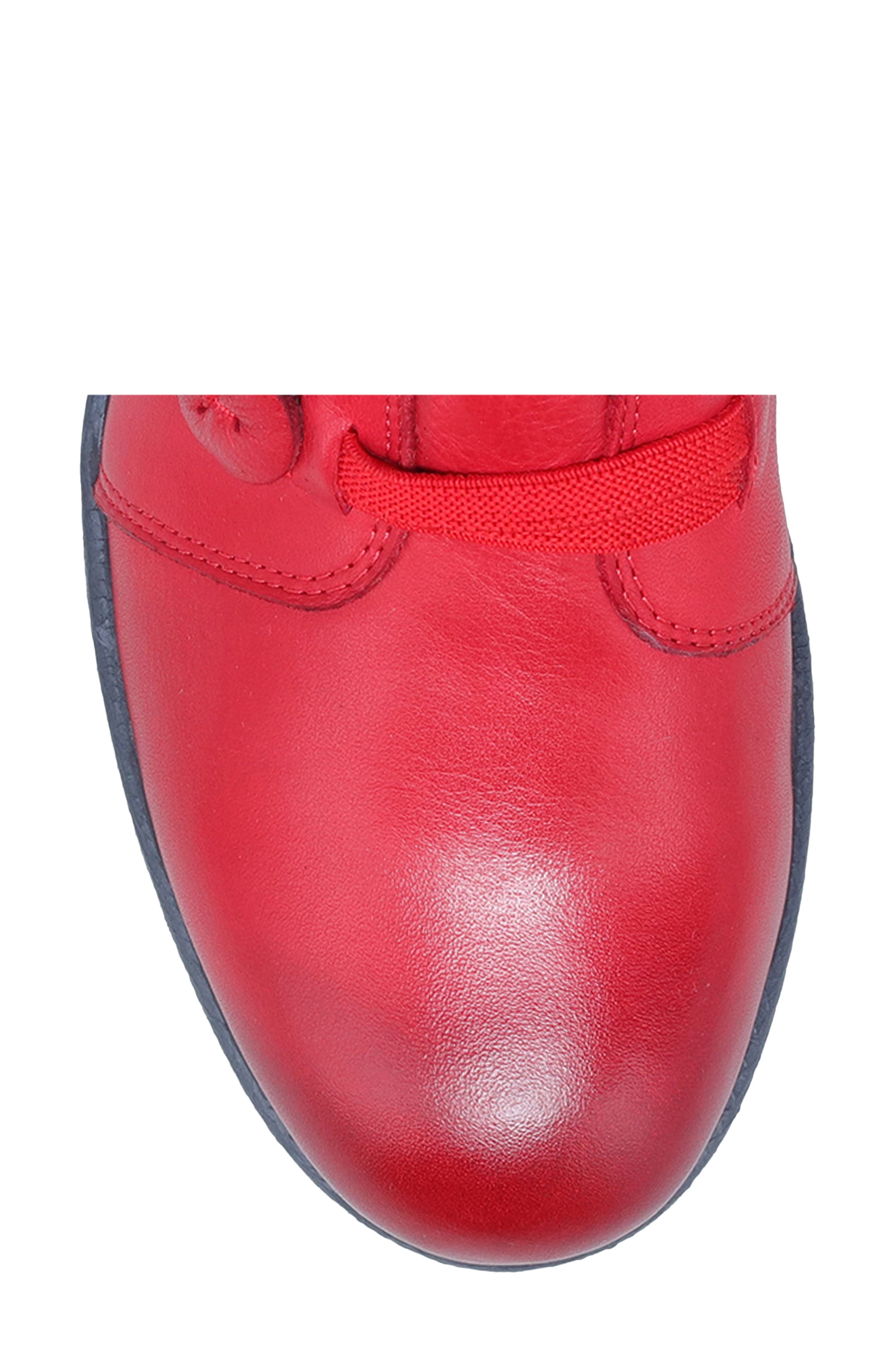 Didi Leather Boot, Alternate, color, RED
