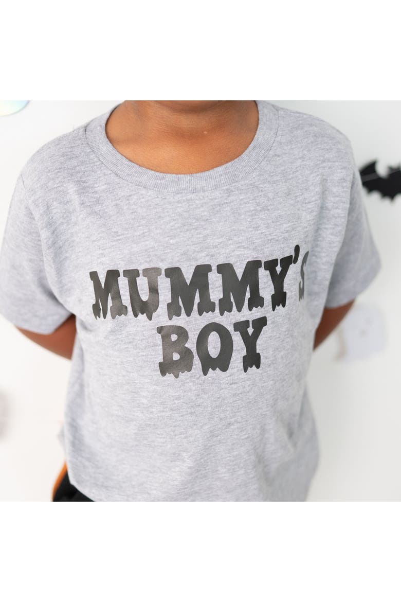 Mummy's Boy Halloween Short Sleeve T-Shirt, Alternate, color, Heather Grey