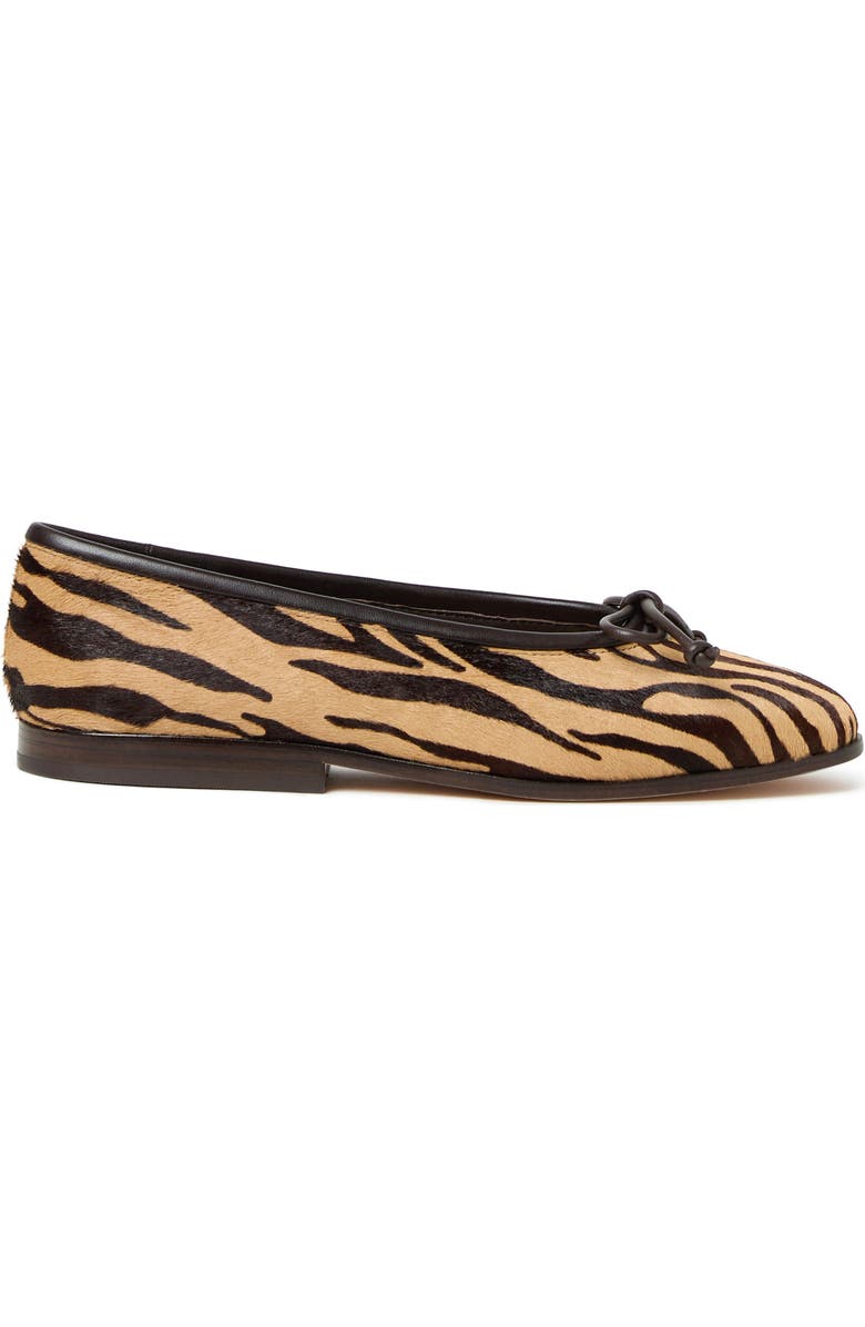 Loeffler Randall Noella Zebra Genuine Calf Hair Flat, Alternate, color, Zebra